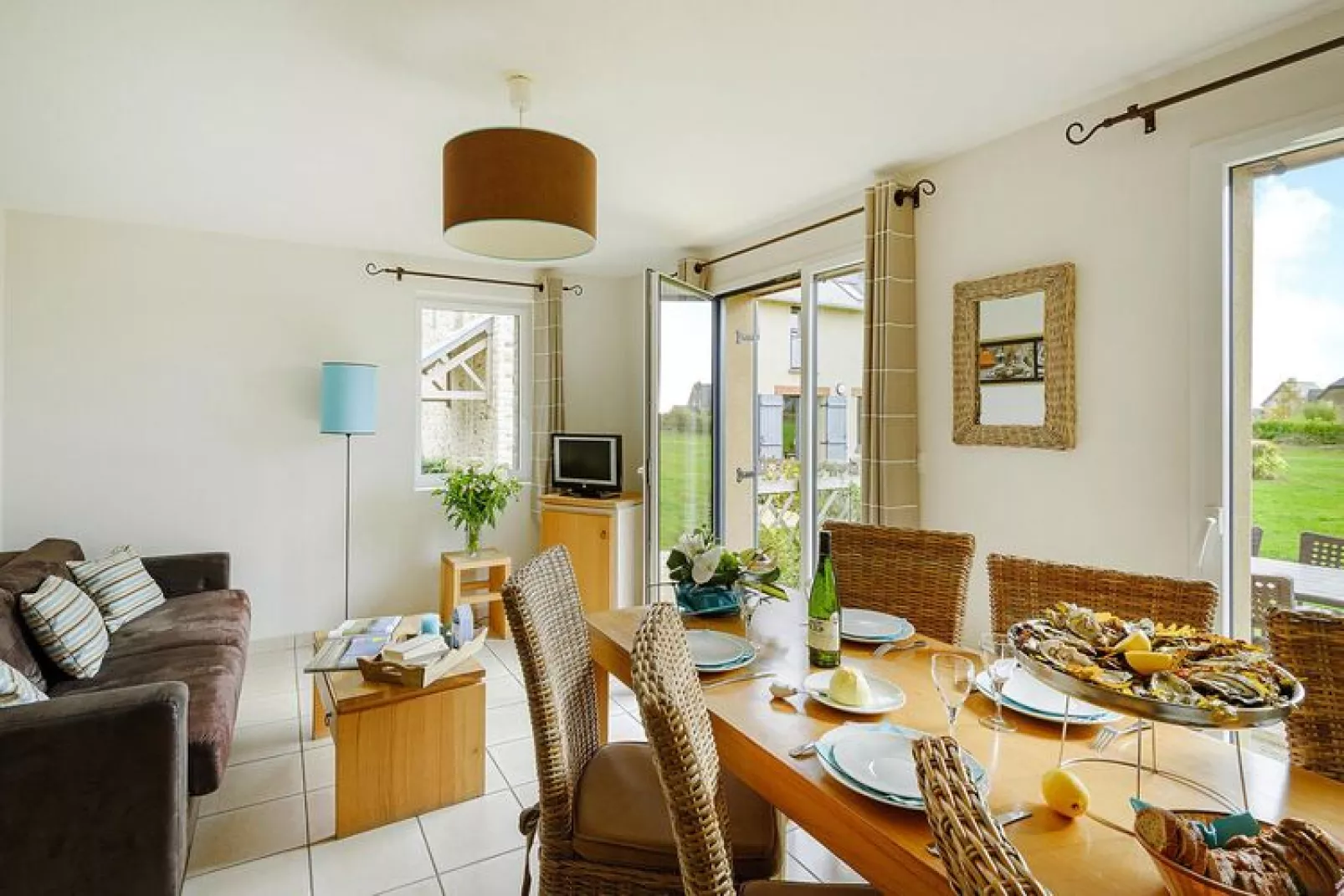 Residence Les Hauts de la Houle, Cancale-M.8X - Maisonnette Duplex 8 Pers.-Woonkamer