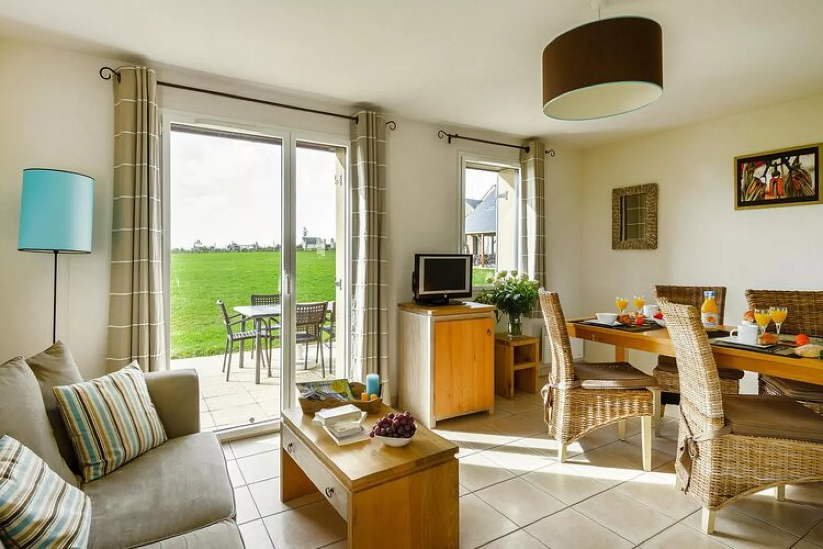 Residence Les Hauts de la Houle, Cancale-M.8X - Maisonnette Duplex 8 Pers.-Woonkamer