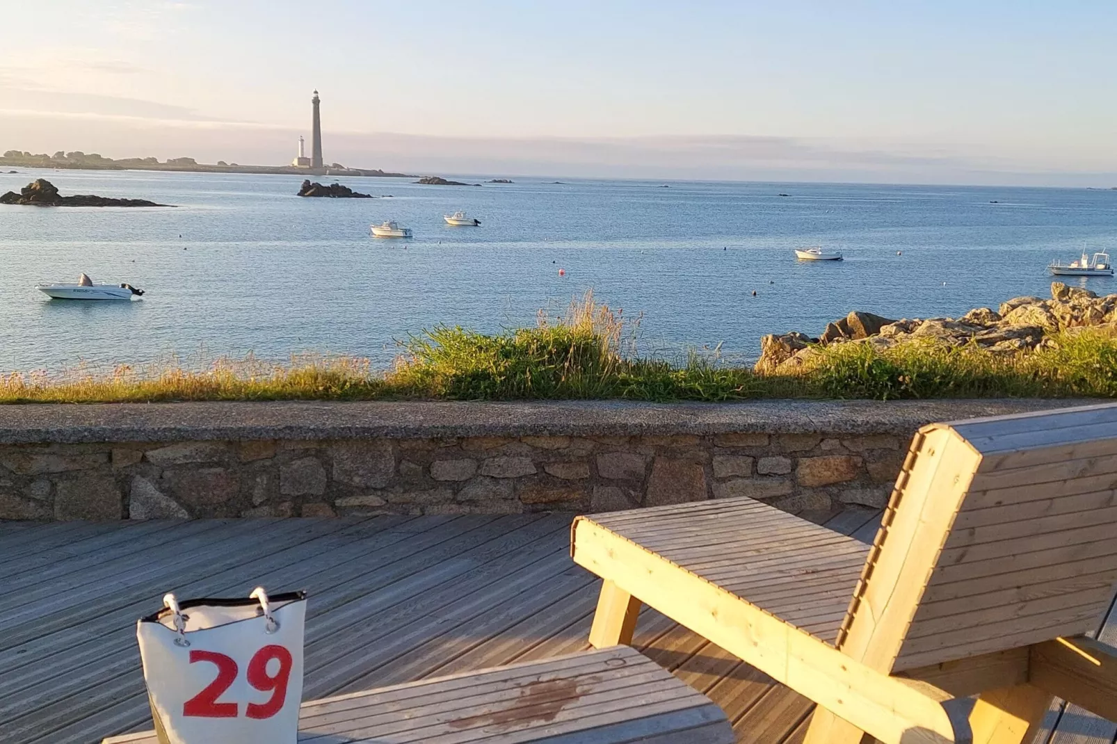 Steinhaus in Strandnähe Plouguerneau-Gebieden zomer 1km