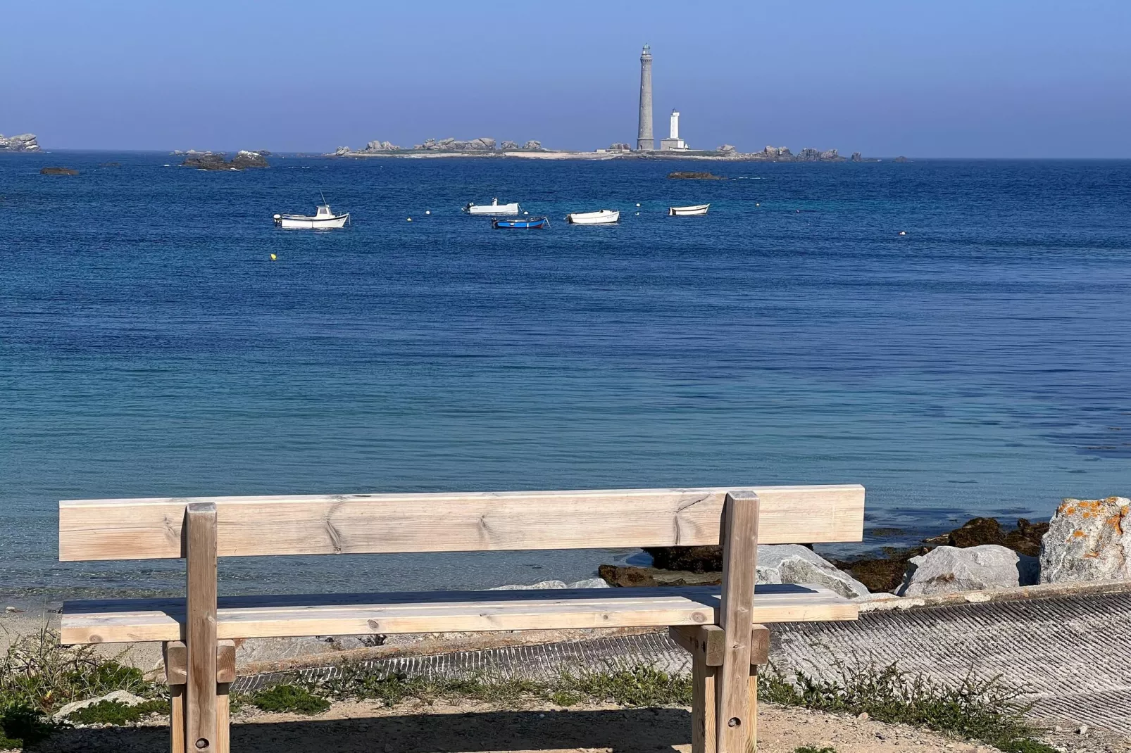 Steinhaus in Strandnähe Plouguerneau-Gebieden zomer 1km