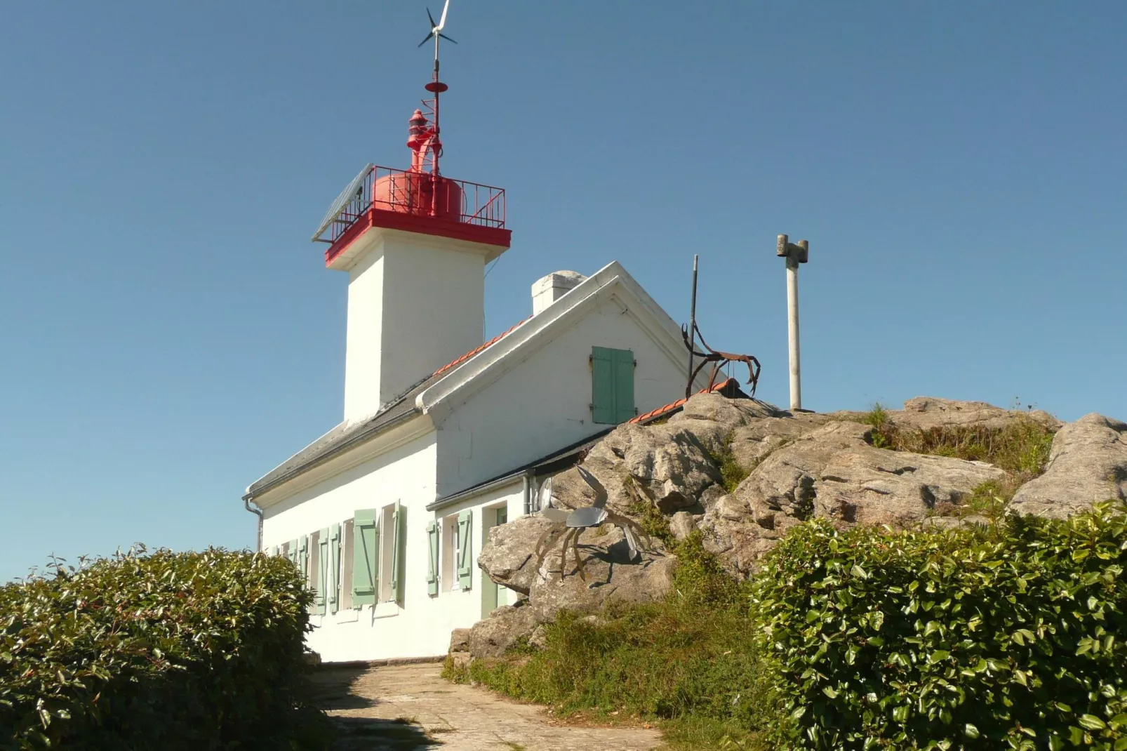 Steinhaus in Strandnähe Plouguerneau-Gebieden zomer 1km