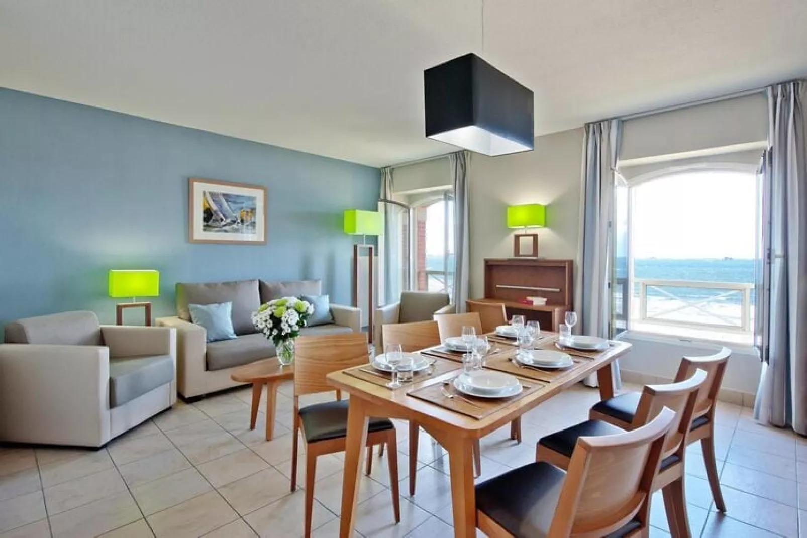 Residence Reine Marine St Malo // Apt 2 pc sud 4 pers-Woonkamer