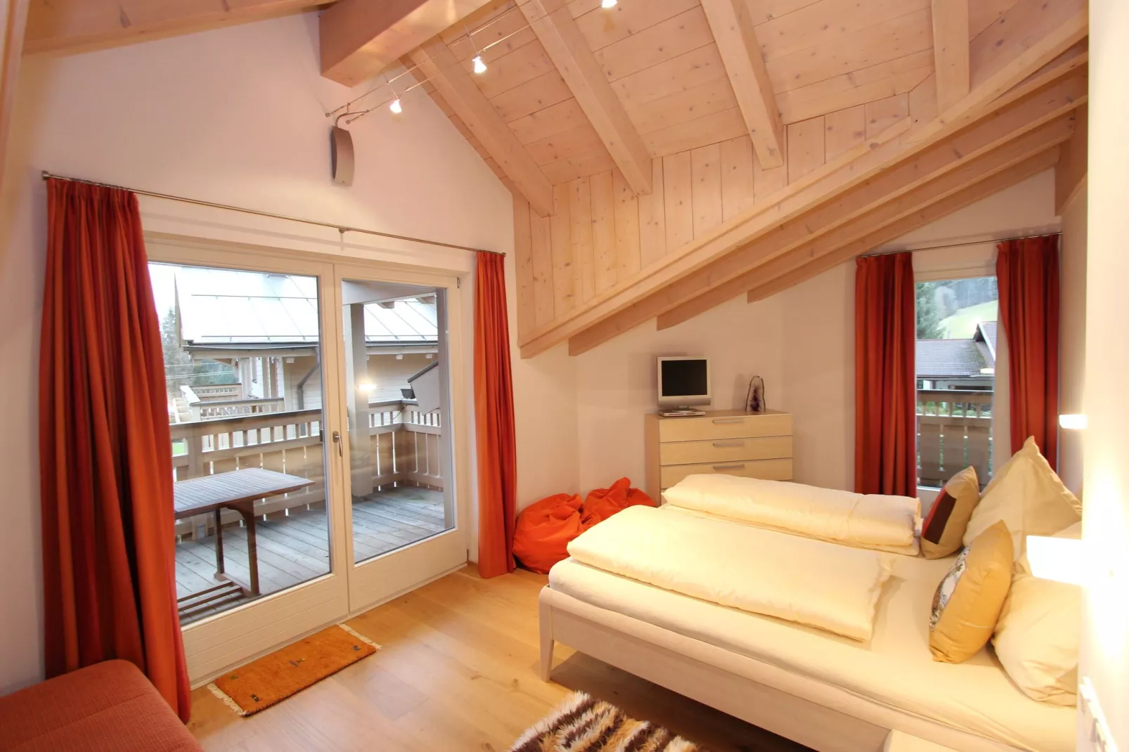 Penthouse an der Piste-Slaapkamer