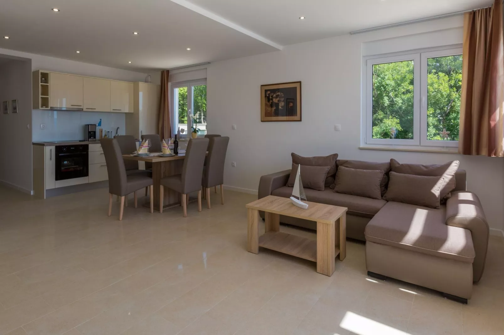 Apartment Villa Grande A2-Woonkamer