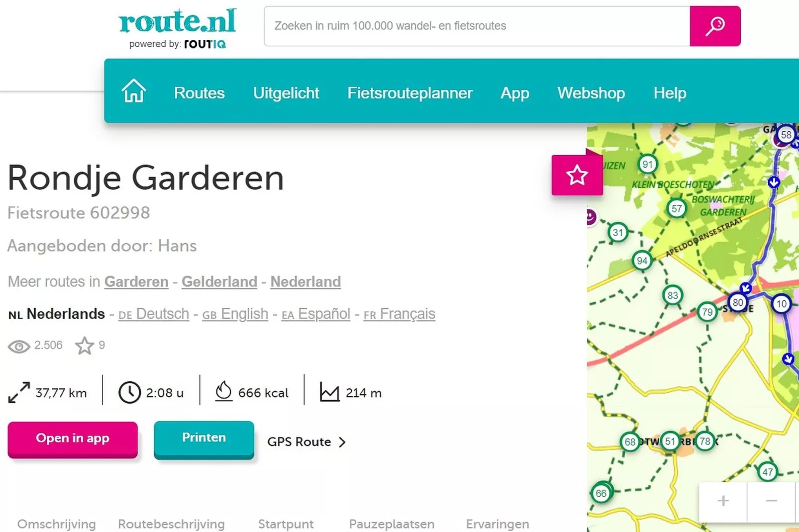 Veluwse Specht-Gebieden zomer 20km