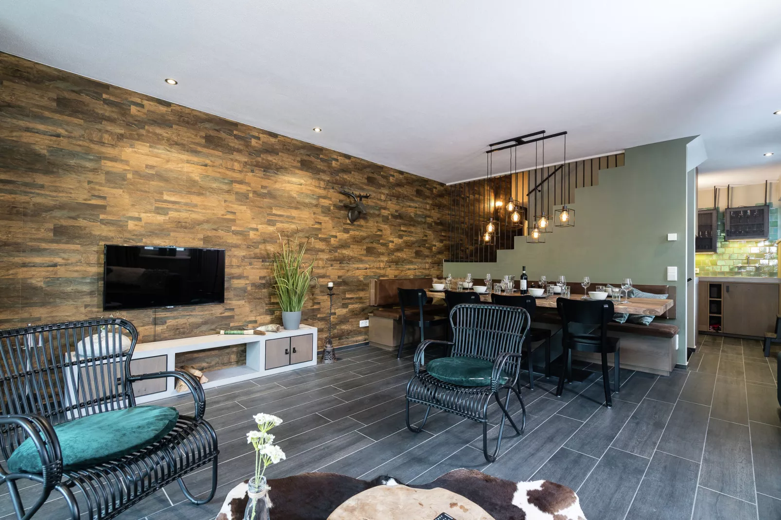 Chalet Schneeloewe L-Woonkamer