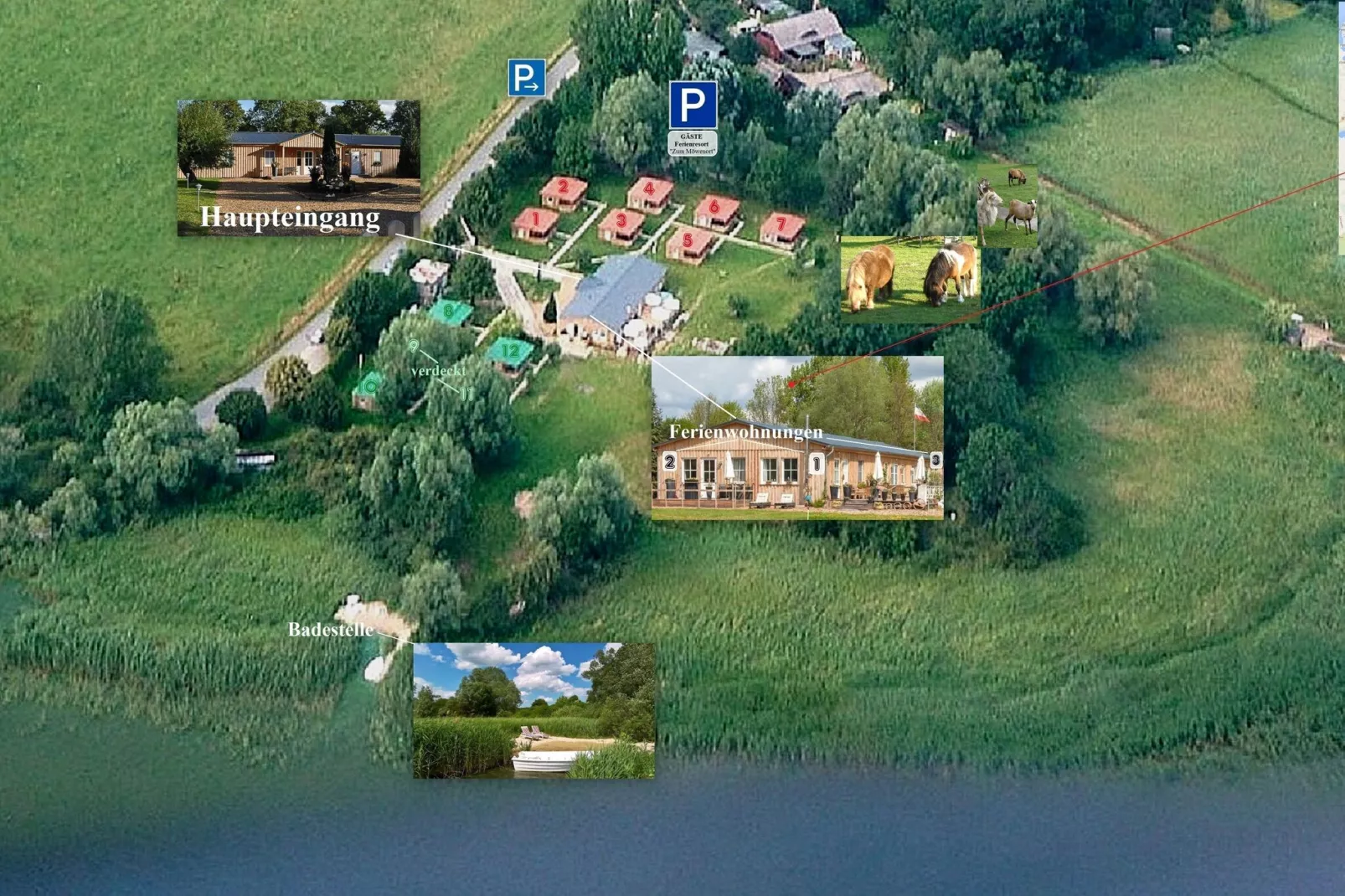 Vakantiehuis op de backwaters, Lütow-Plattegrond