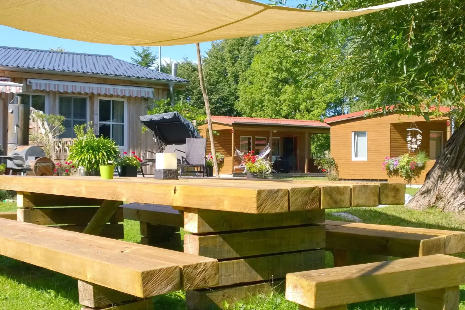 Vakantiehuis op de backwaters, Lütow-Buitenkant zomer