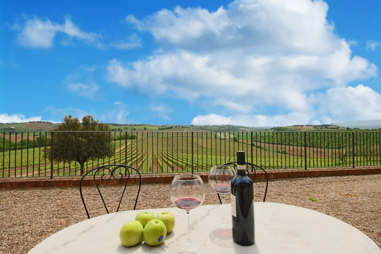 Sfeervol appartement in Montepulciano met zwembad-Uitzicht zomer