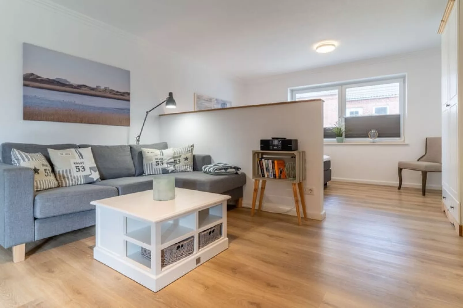 Ferienwohnung Deichlamm St Peter-Ording-Woonkamer