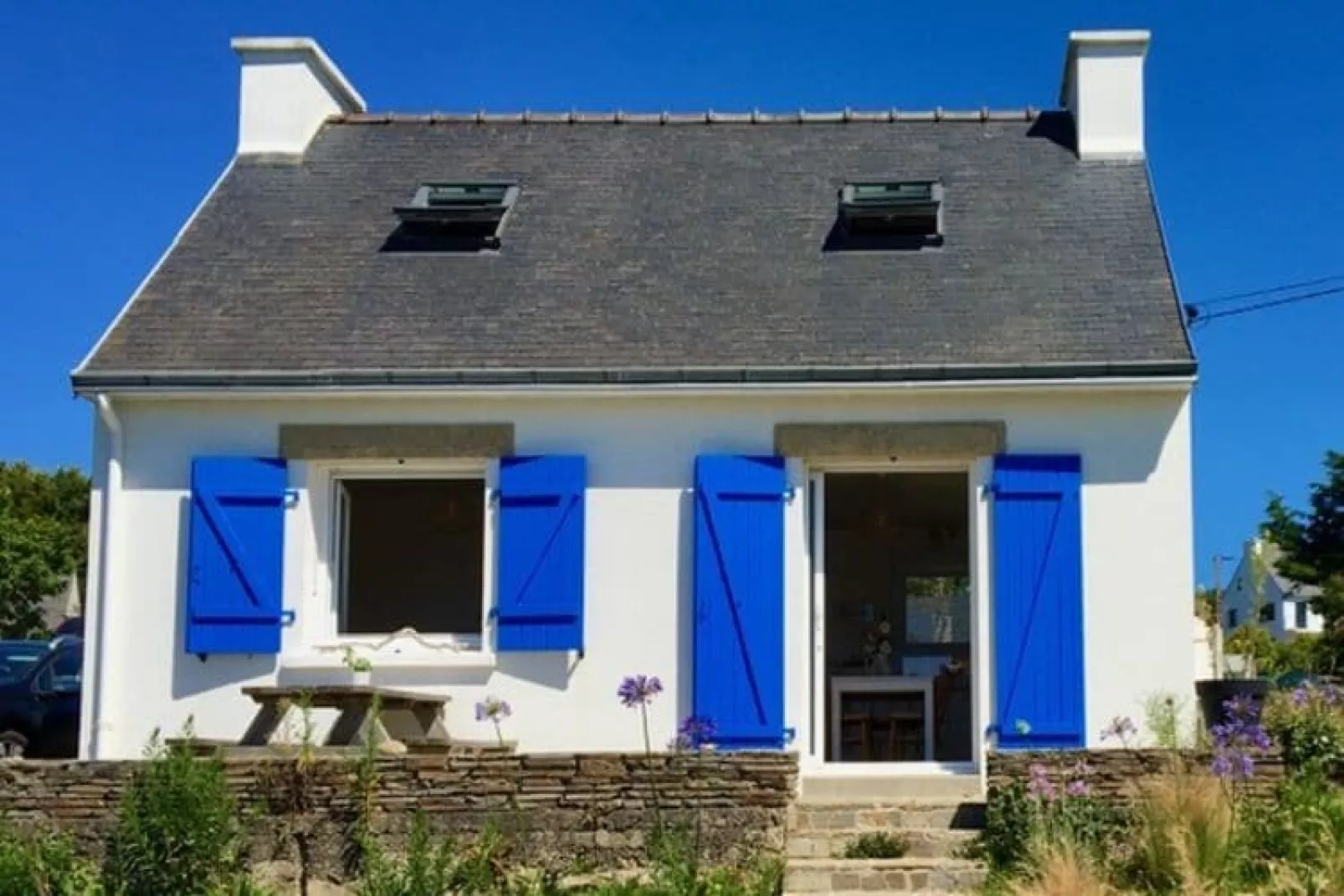 Ferienhaus mit Meerblick Roscanvel-Buitenkant zomer