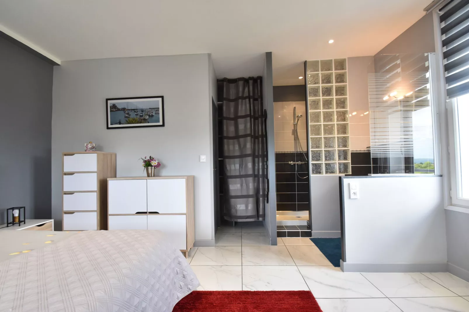 Apt Quineville 4 pers vue mer-Slaapkamer