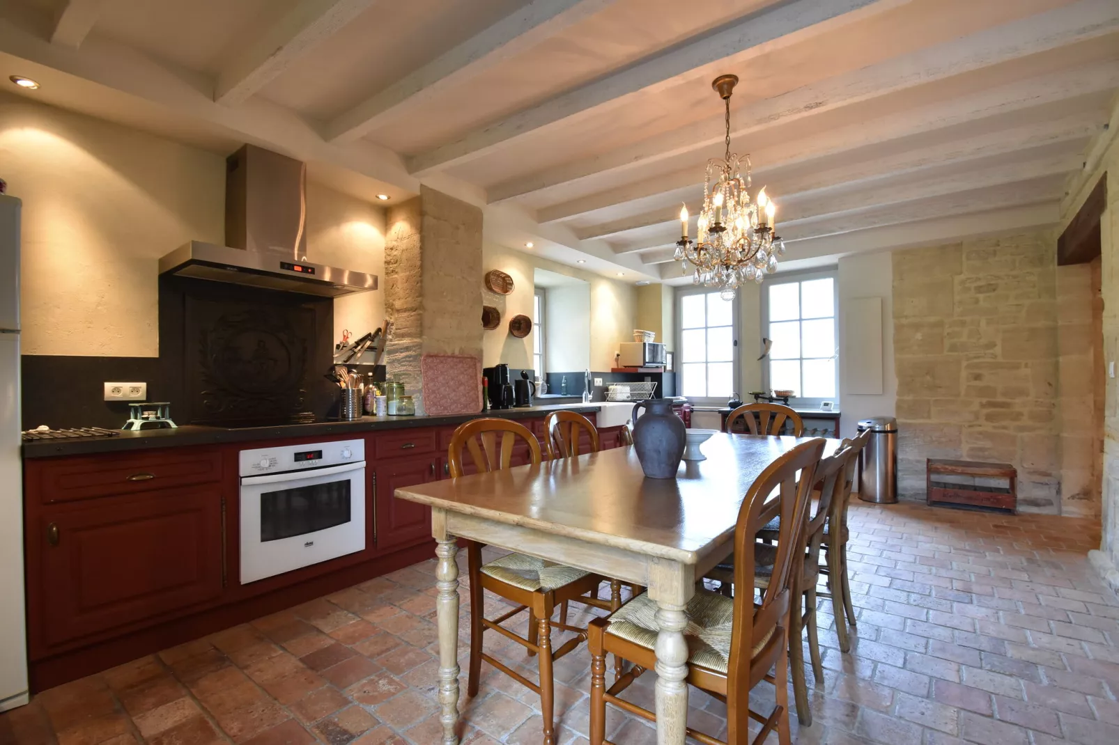 Gite de Luxe 6 pers Domaine Château-Keuken