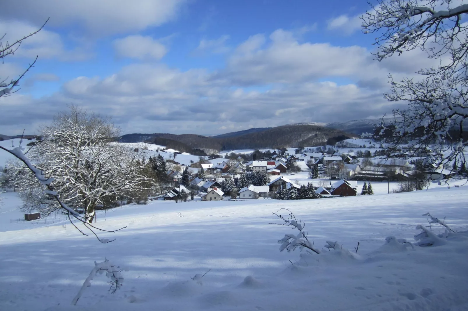 Kellerwald Hütte-Gebied winter 1km