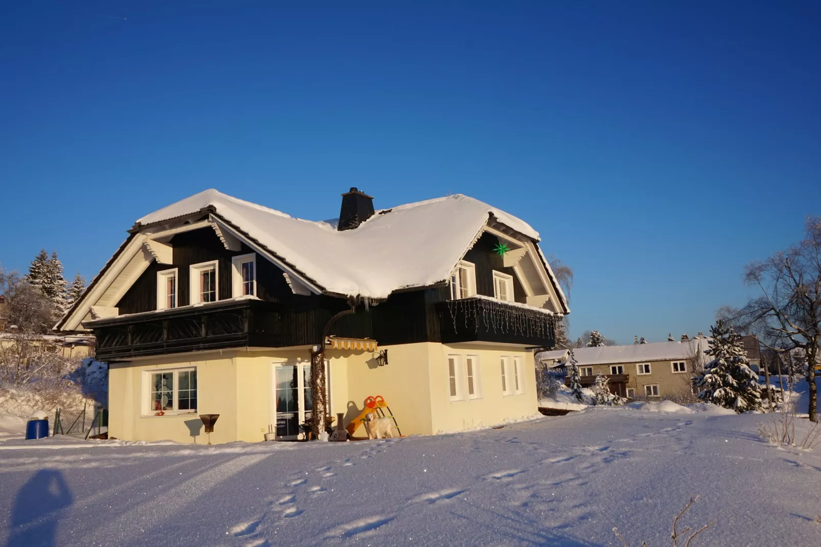 Am Thüringer Rennsteig-Exterieur winter