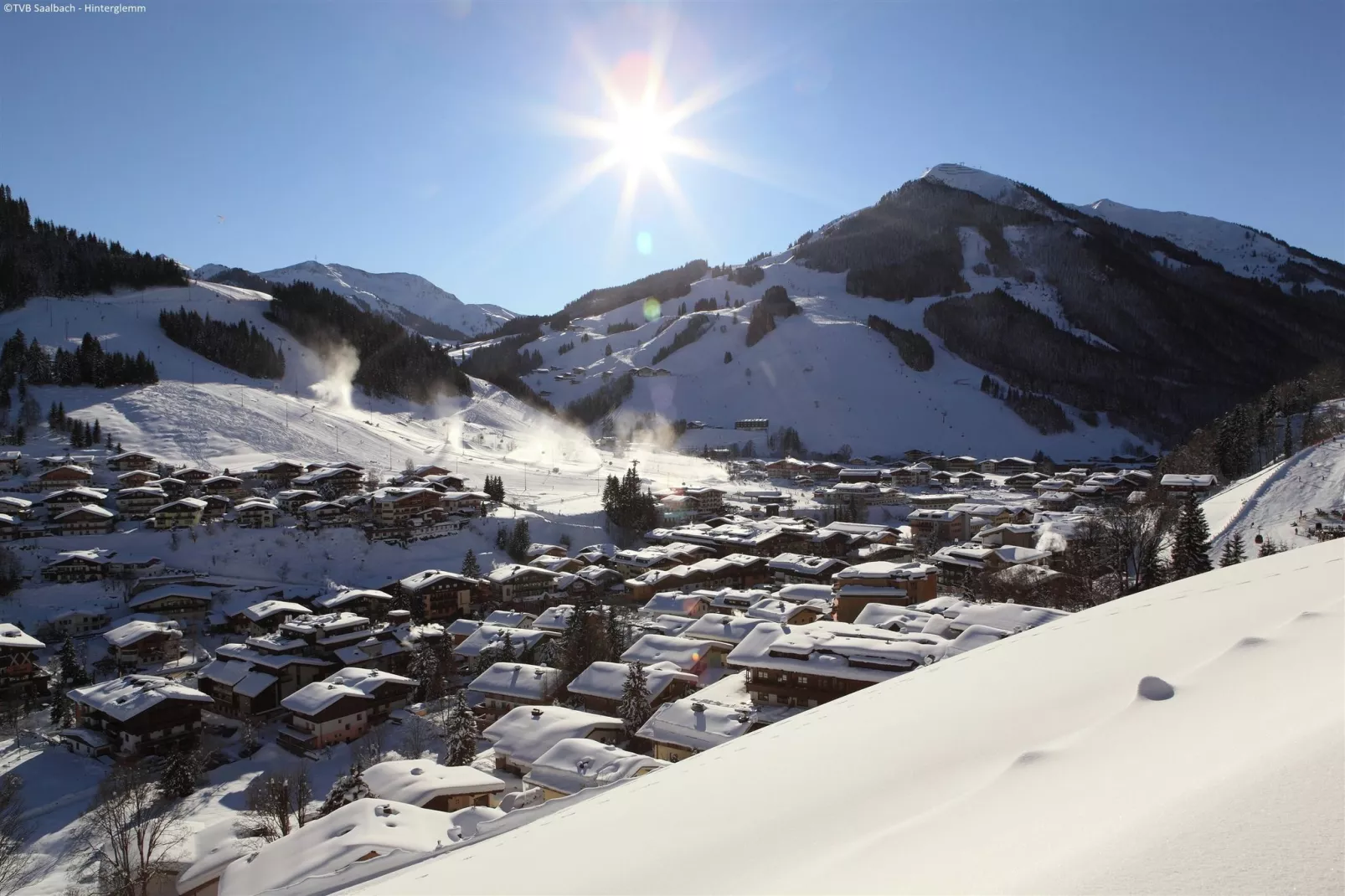 Chalet Neva S Saalbach-Gebied winter 1km