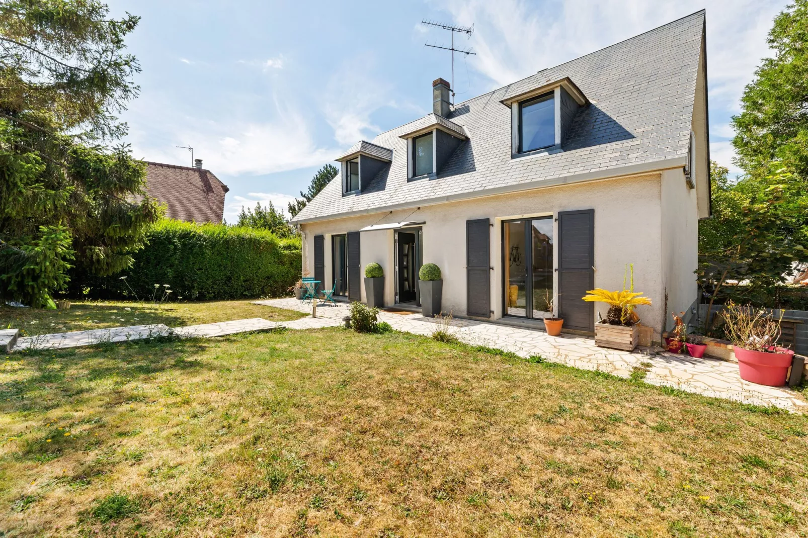 Villa 10 pers près Deauville-Buitenkant zomer