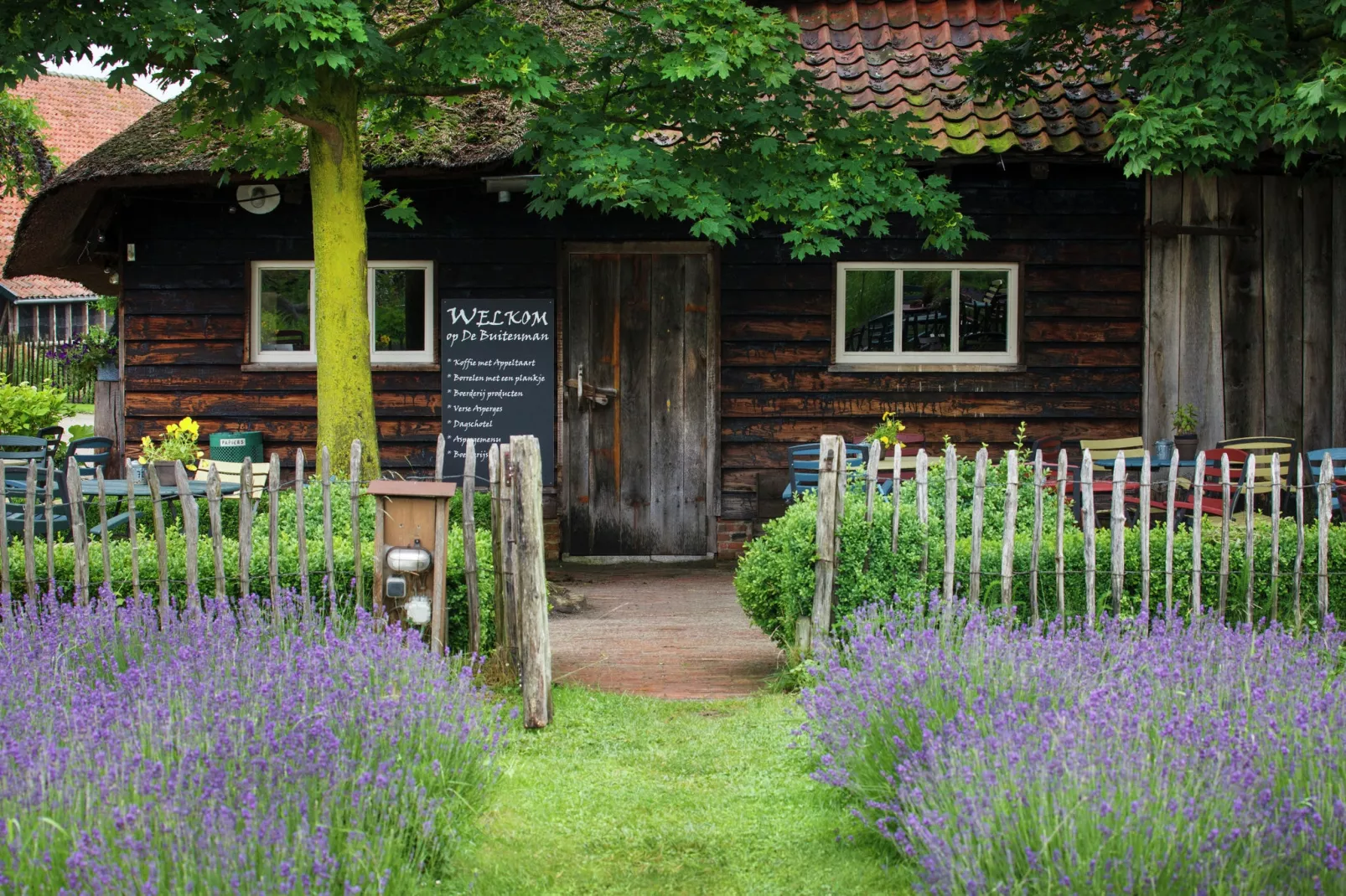 Landhoeve buitenman-Tuinen zomer