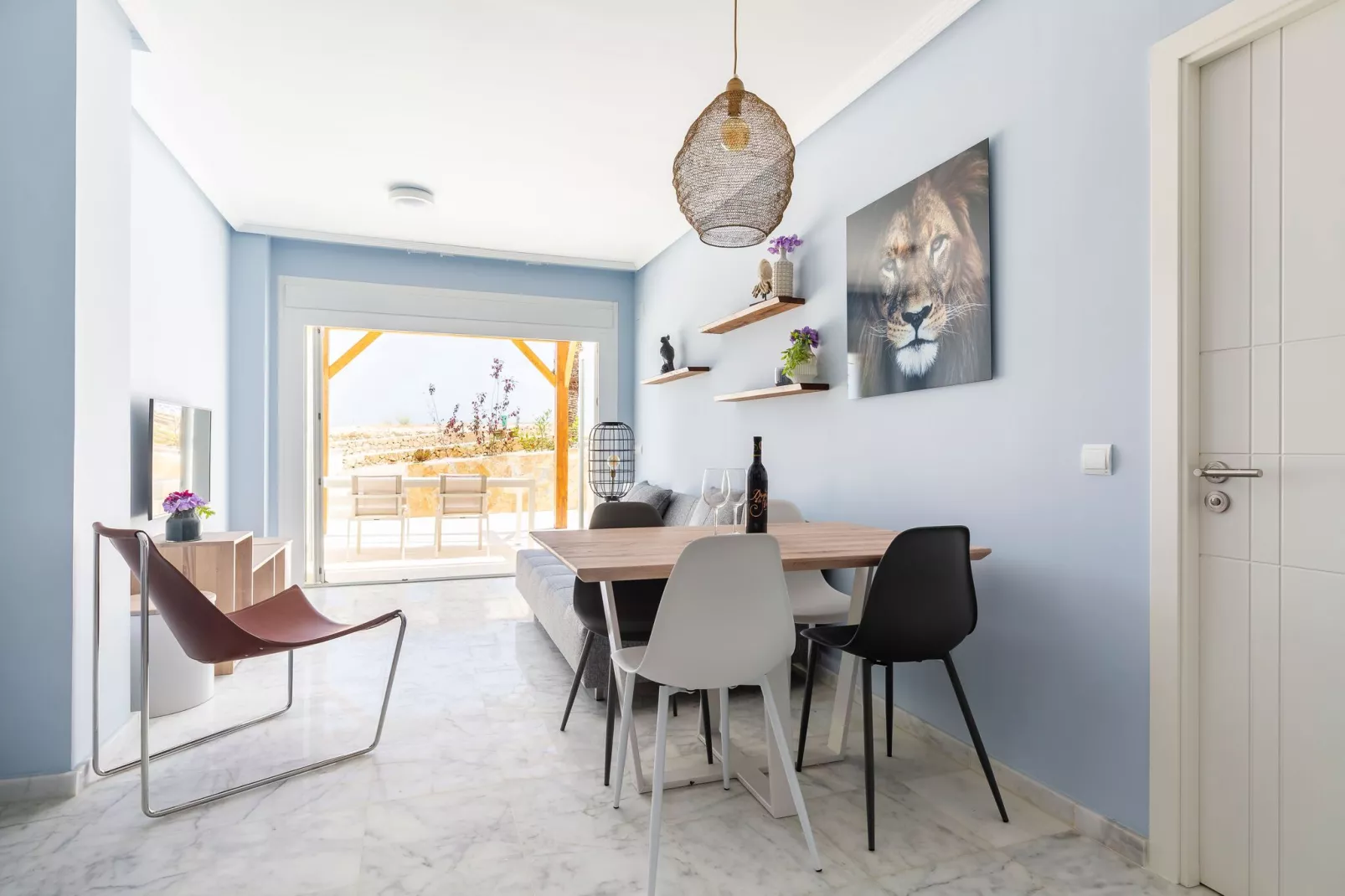 Luxe appartement met zeezicht, aan de Costa Blanca-Woonkamer