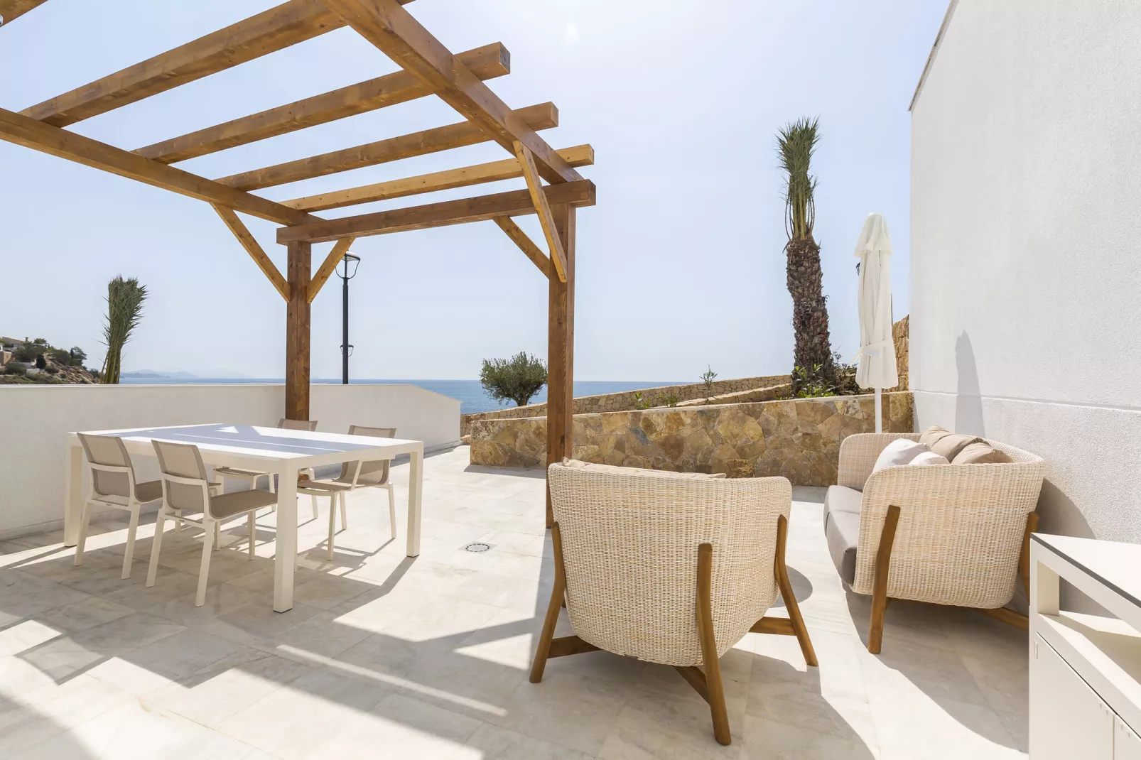 Luxe appartement met zeezicht, aan de Costa Blanca-Terrasbalkon