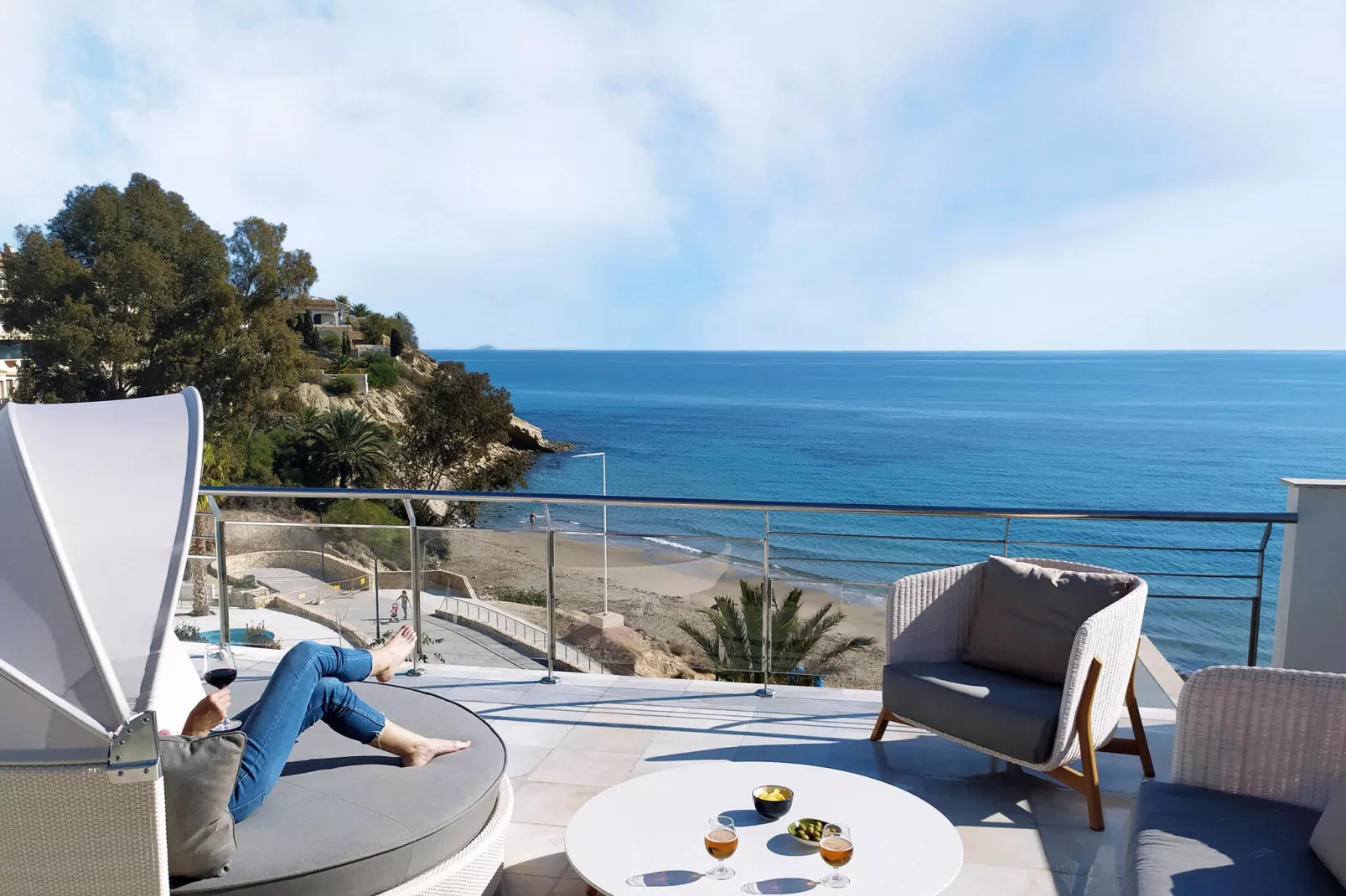 Luxe appartement met zeezicht, aan de Costa Blanca-Gebieden zomer 1km