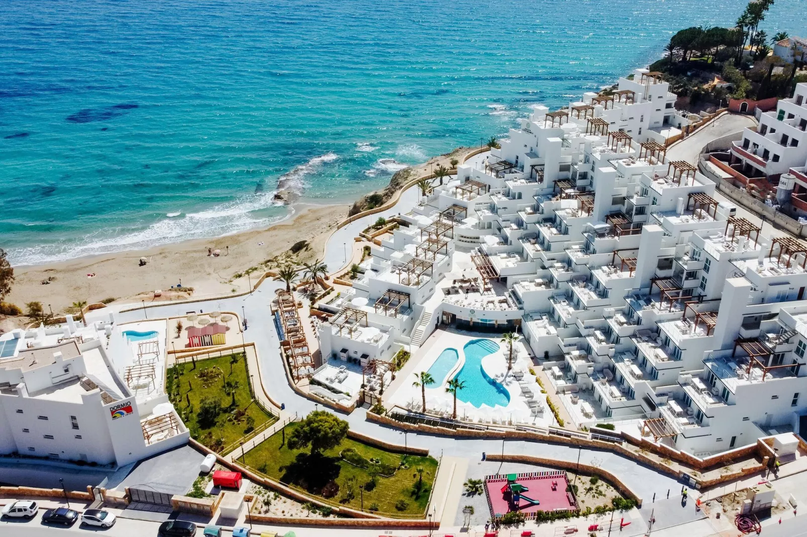 Mooi appartement met zeezicht, aan de Spaanse kust-Buitenkant zomer