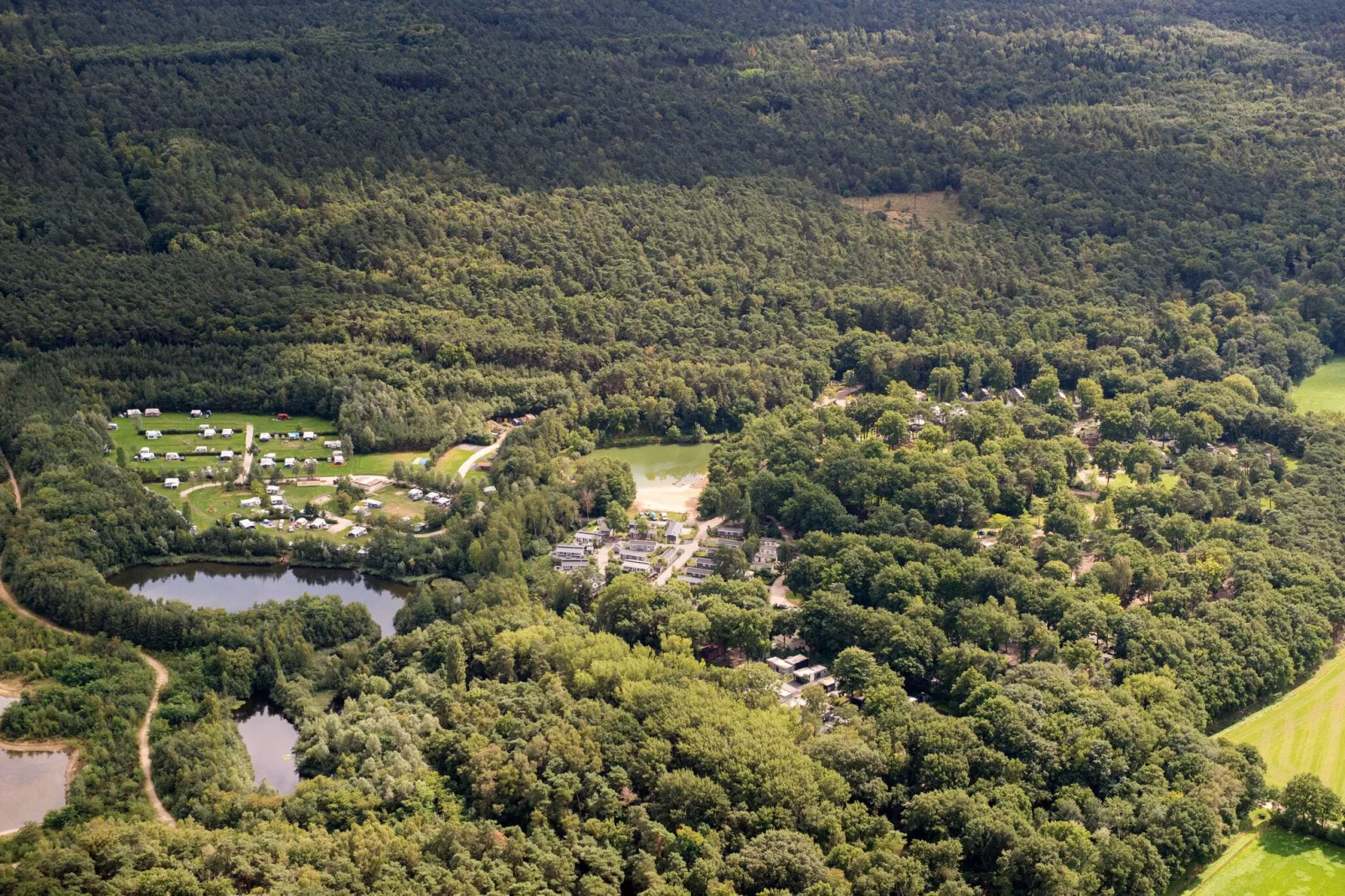 Resort Maasduinen 1-Gebieden zomer 5km