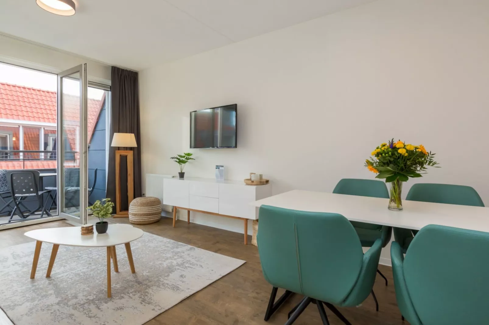Aparthotel Zoutelande - 4 pers luxe appartement-Woonkamer