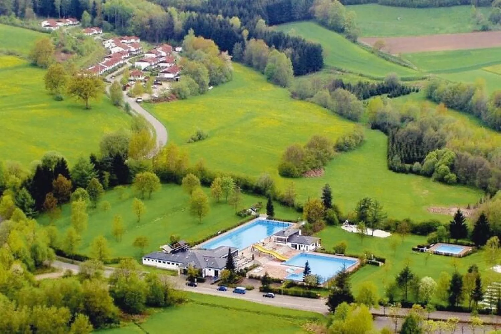 Ferienpark Falkenstein Typ A 48 qm-Buitenkant zomer