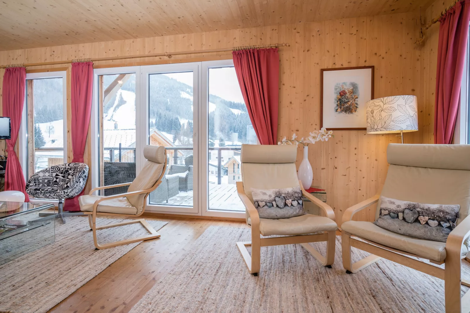 Luxe chalet in Hohentauern met adembenemend uitzicht-Woonkamer