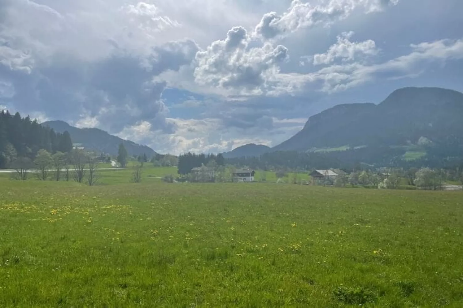 Ferienhaus am Wilden Kaiser-Uitzicht zomer