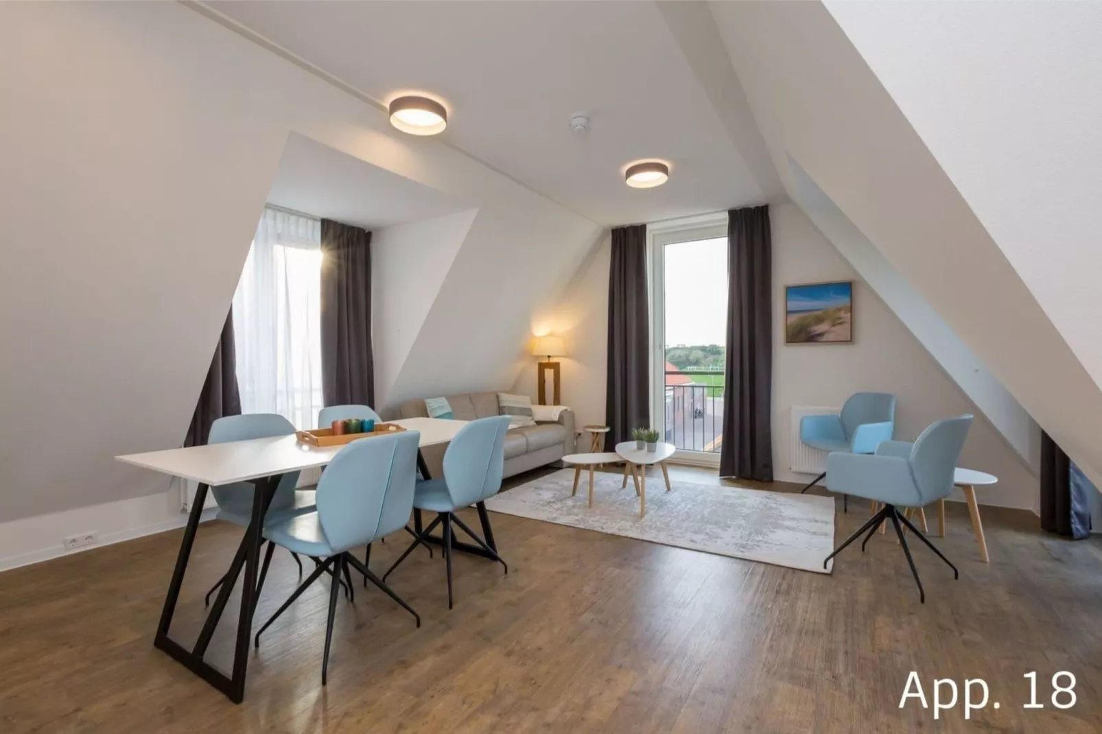 Aparthotel Zoutelande - 6 pers luxe appartement huisdier-Woonkamer