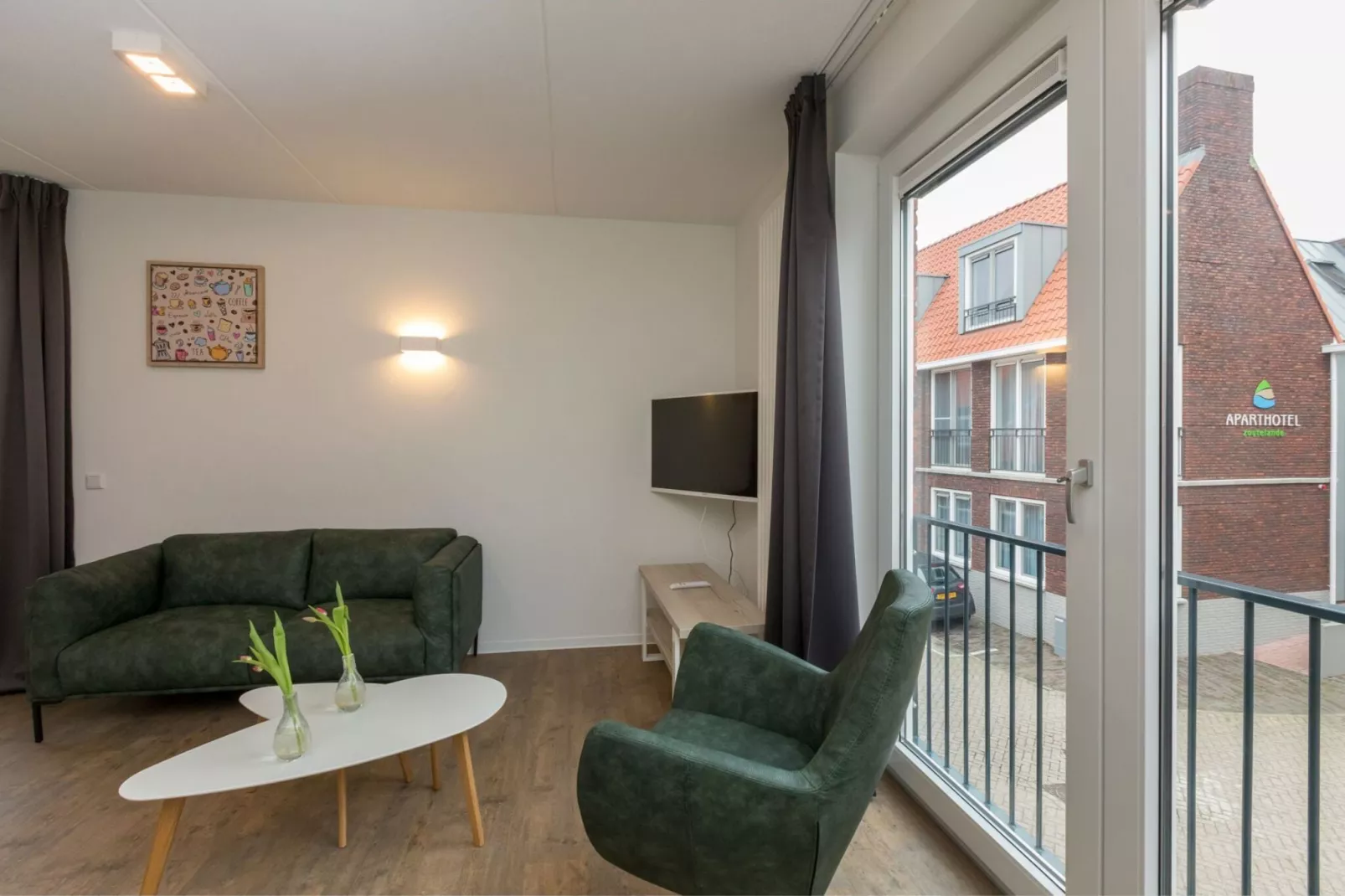 Aparthotel Zoutelande - 2 pers luxe studio plus-Woonkamer