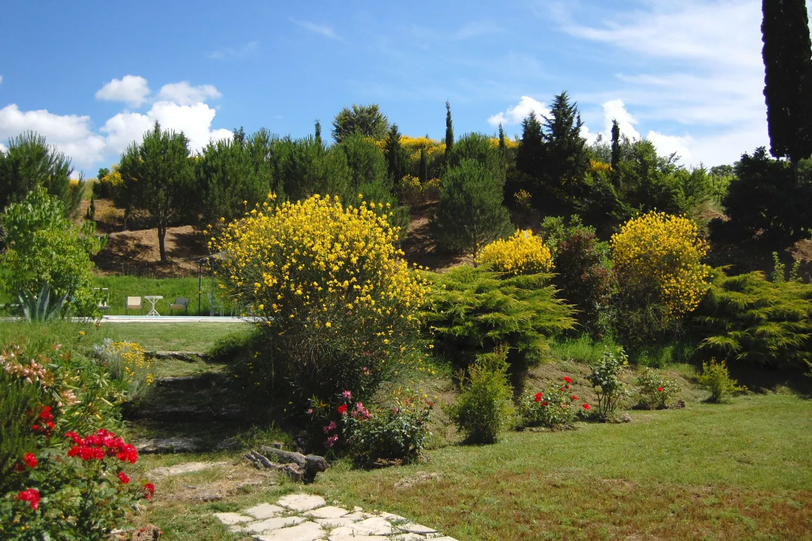 Villa Rapolano-Tuinen zomer