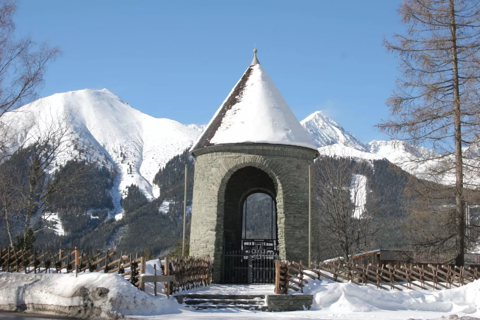 Alpen Chalet Wolkenheim-Gebied winter 1km