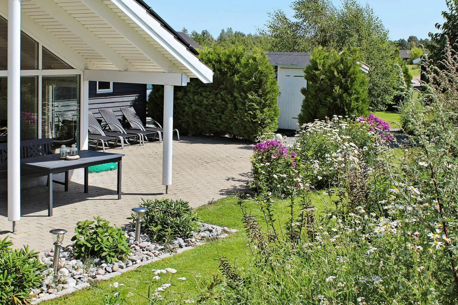 Ruim huisdiervriendelijk plattelandshuis in Idestrup-Buitenlucht