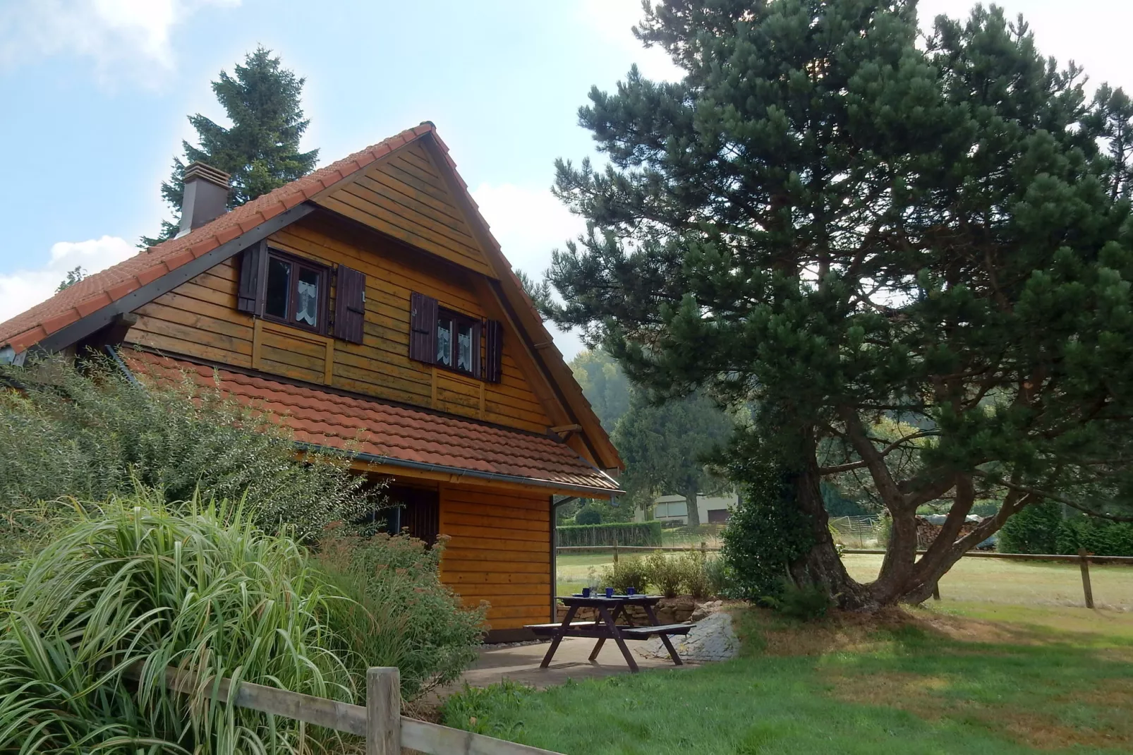 Chalet - LA HOUBE-Buitenkant zomer