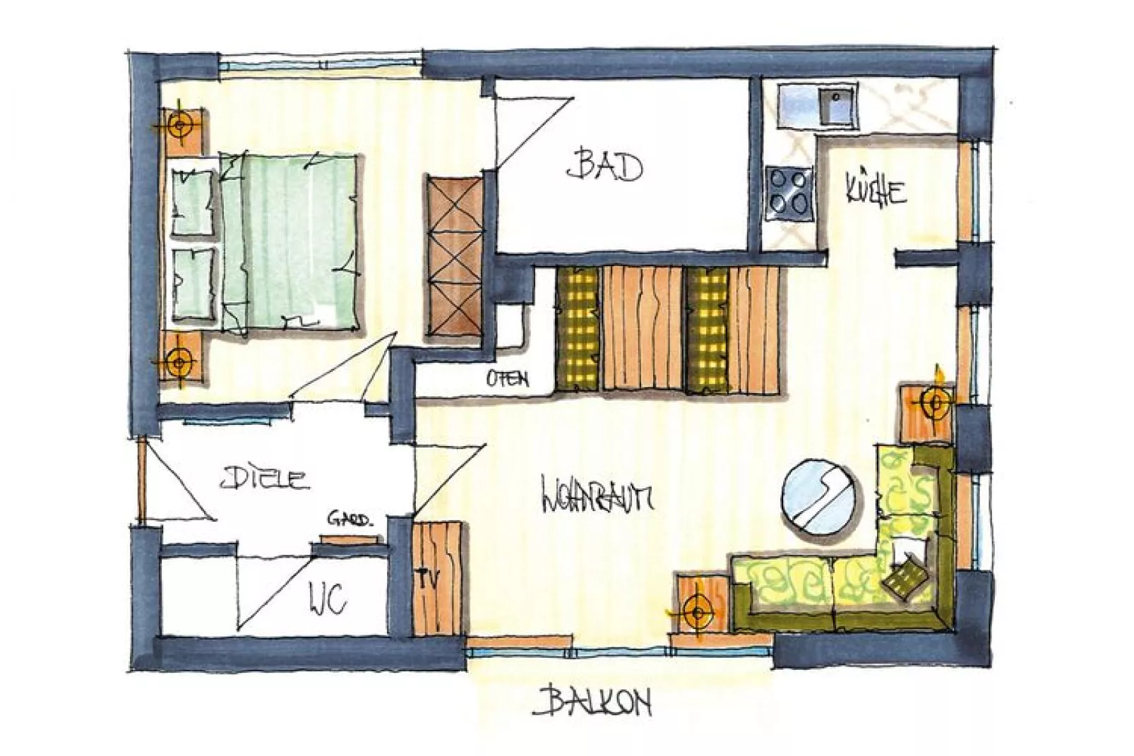 Haus Kobi-Plattegrond