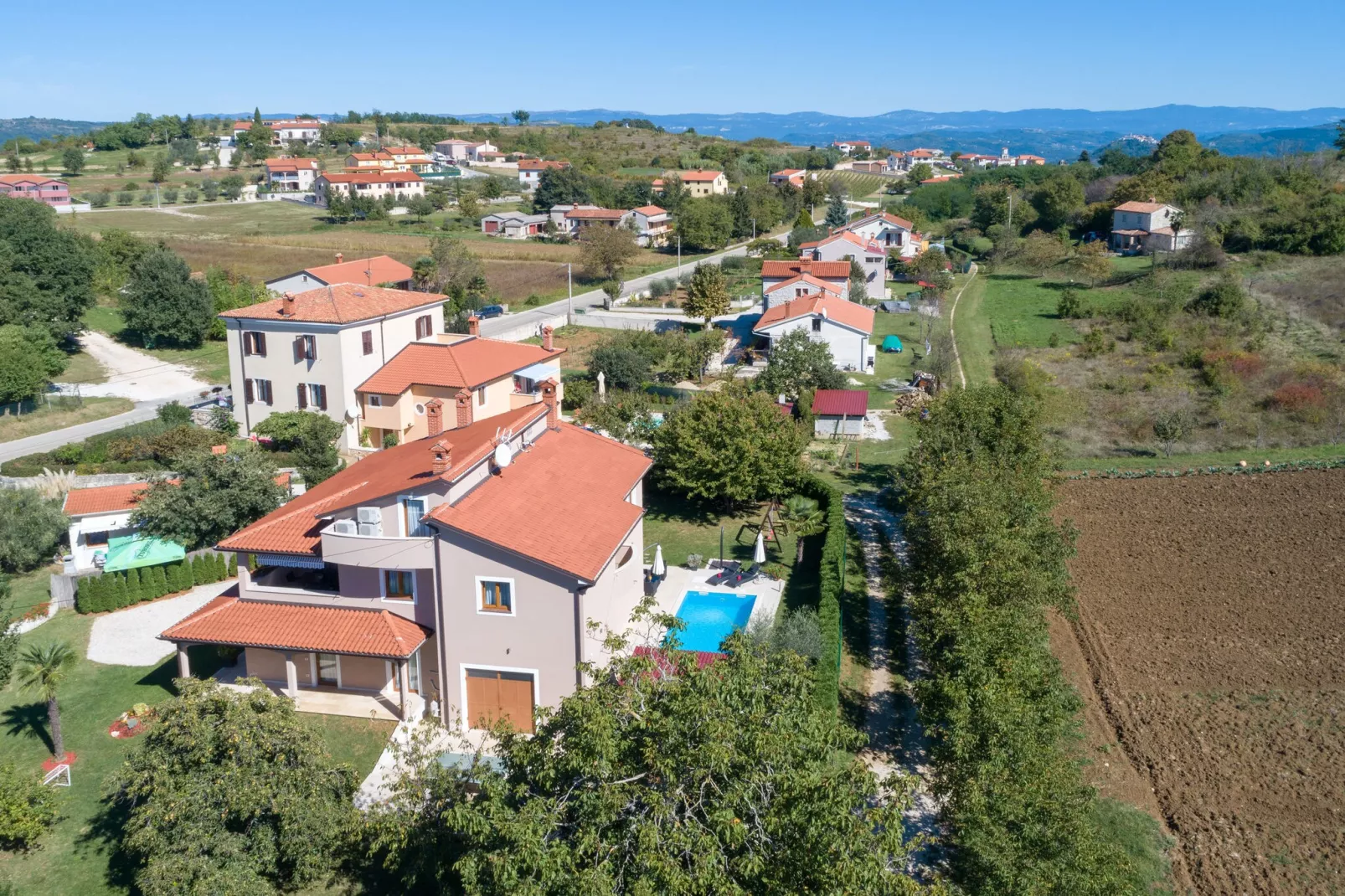 Villa Dani-Gebieden zomer 1km