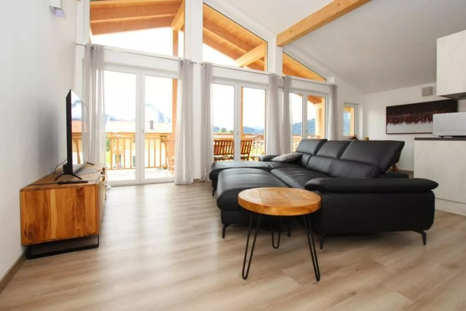 Appartement Panoramablick Inzell-Woonkamer