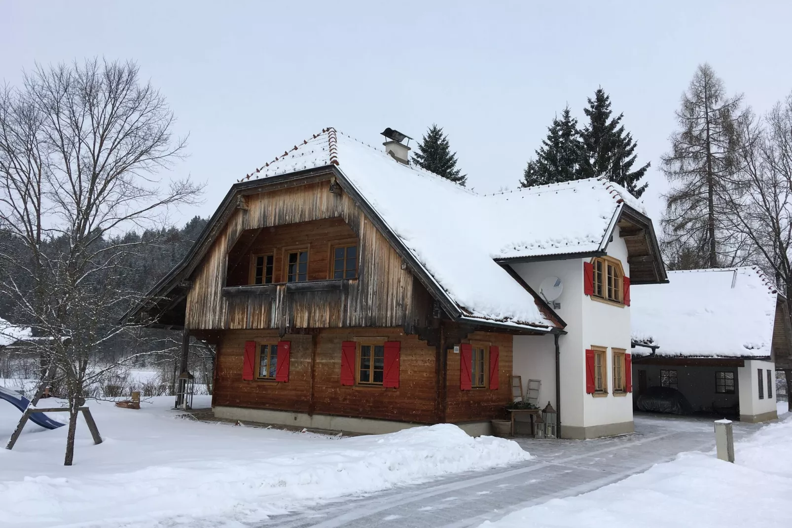 Ferienhaus Feistritz-Exterieur winter