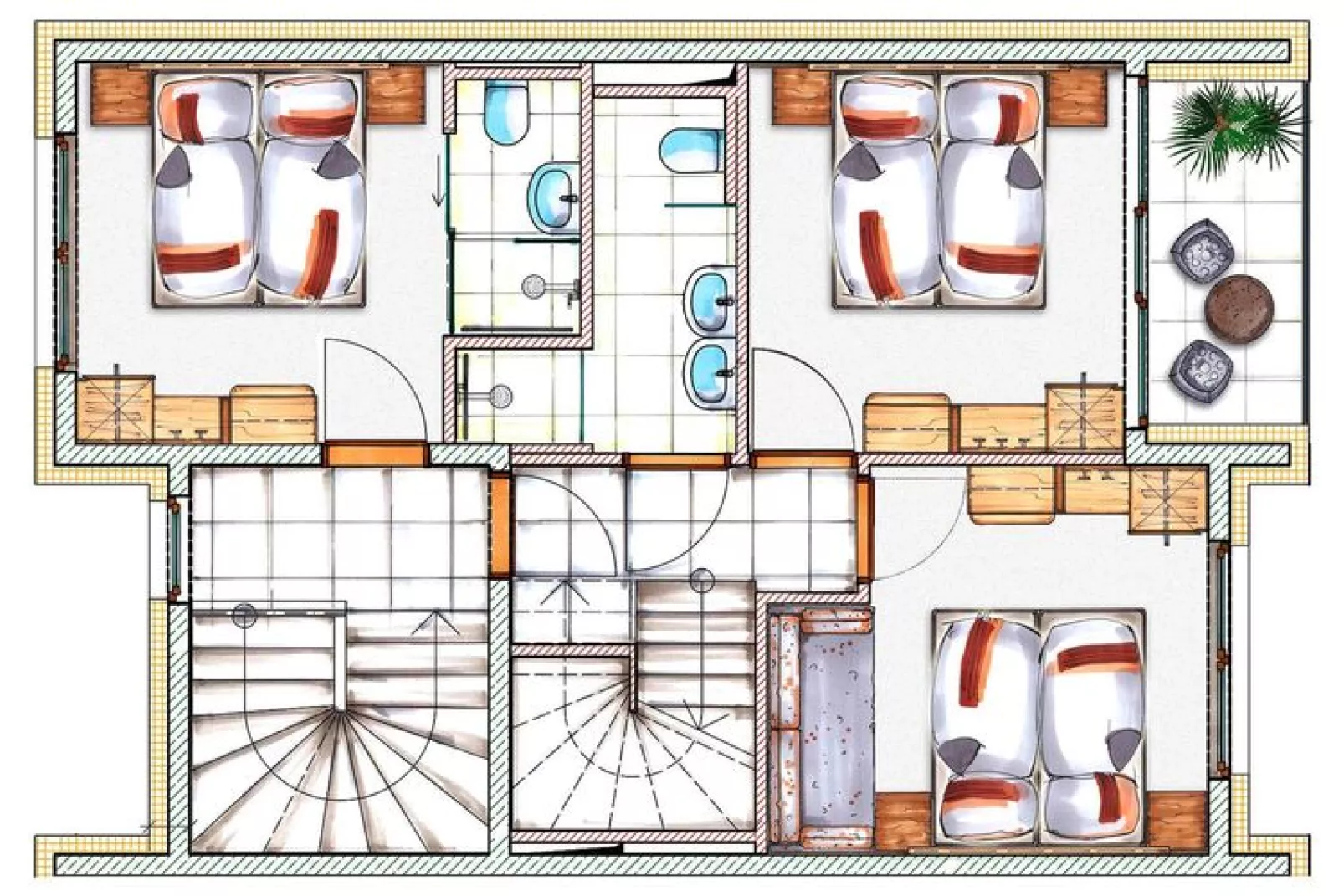 Apartments Bergparadies, Dorfgastein-Penthouse, 100 qm-Plattegrond