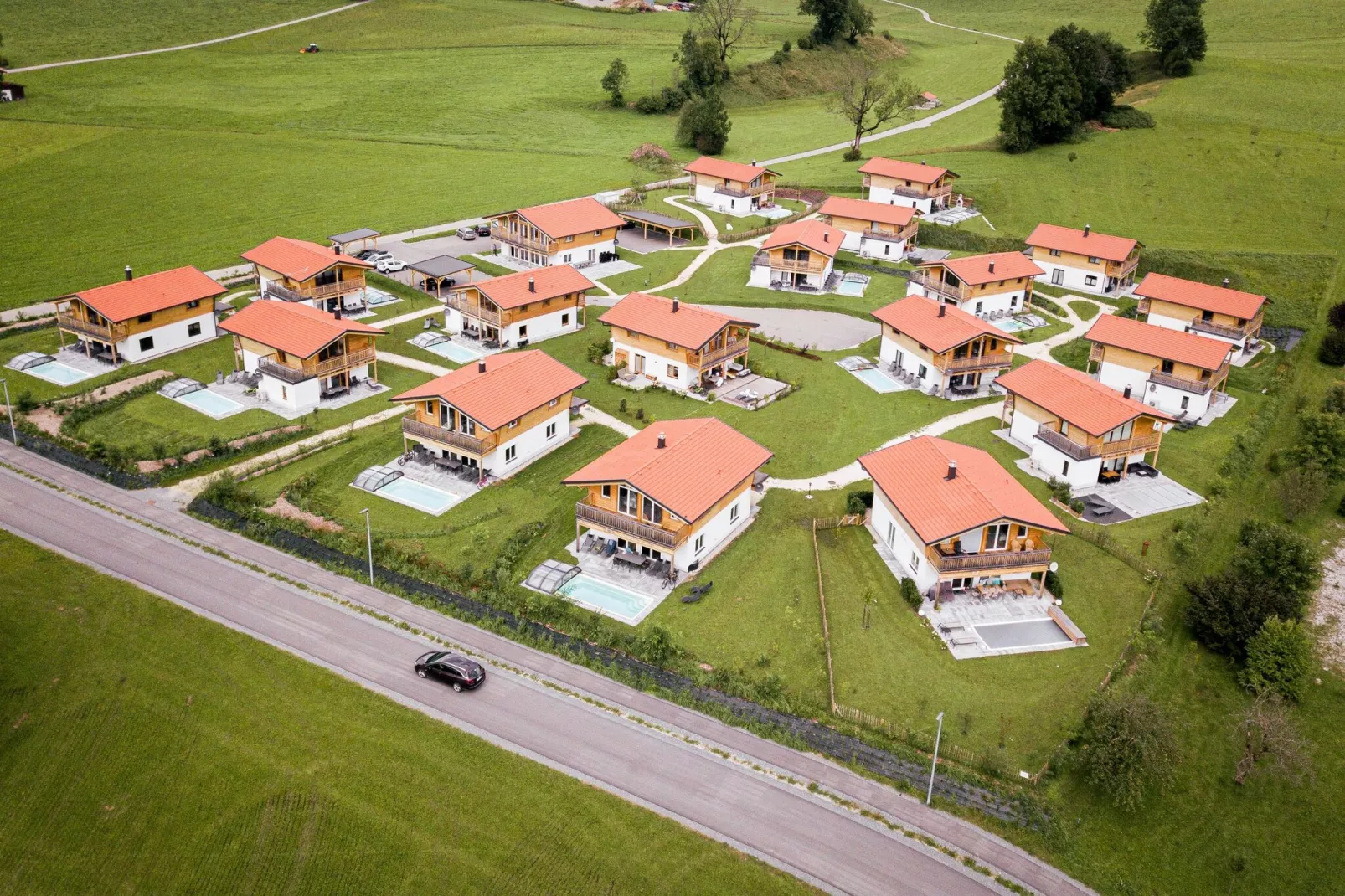 Inzell Chalets-Buitenkant zomer