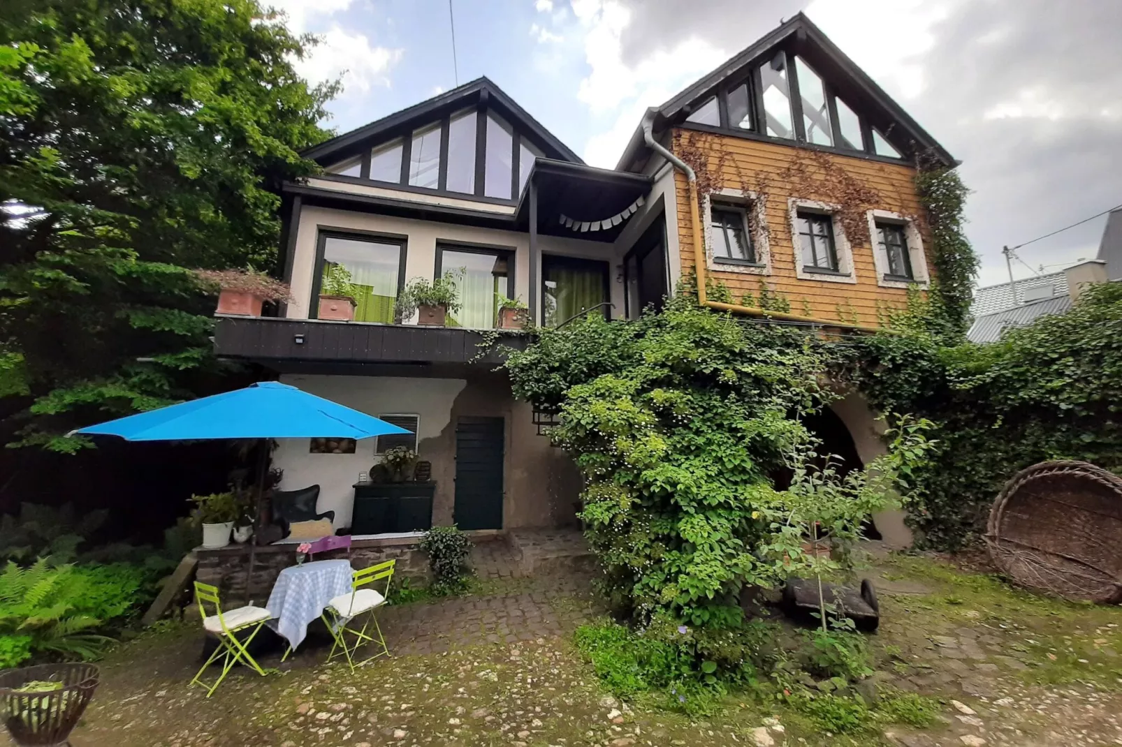 Ferienwohnung Himmelshöh im Hof der Möglichkeiten-Buitenkant zomer