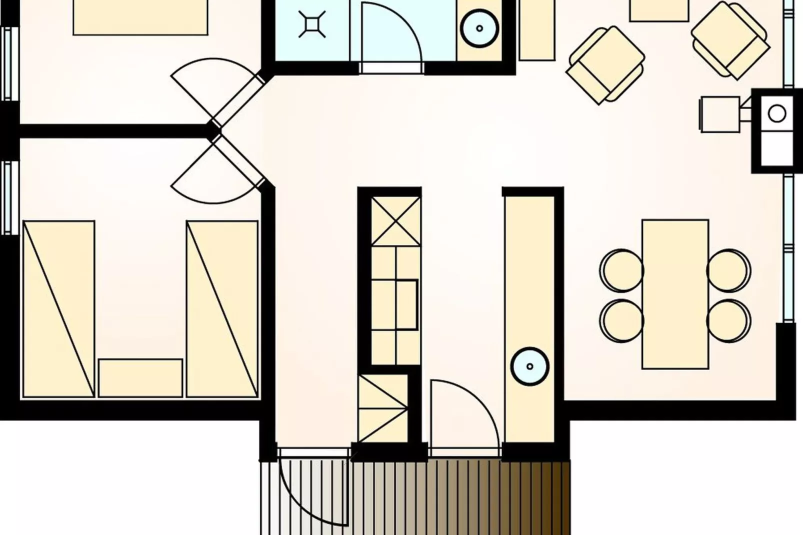 Ferienwohnung Møn im Schlosspark-Plattegrond