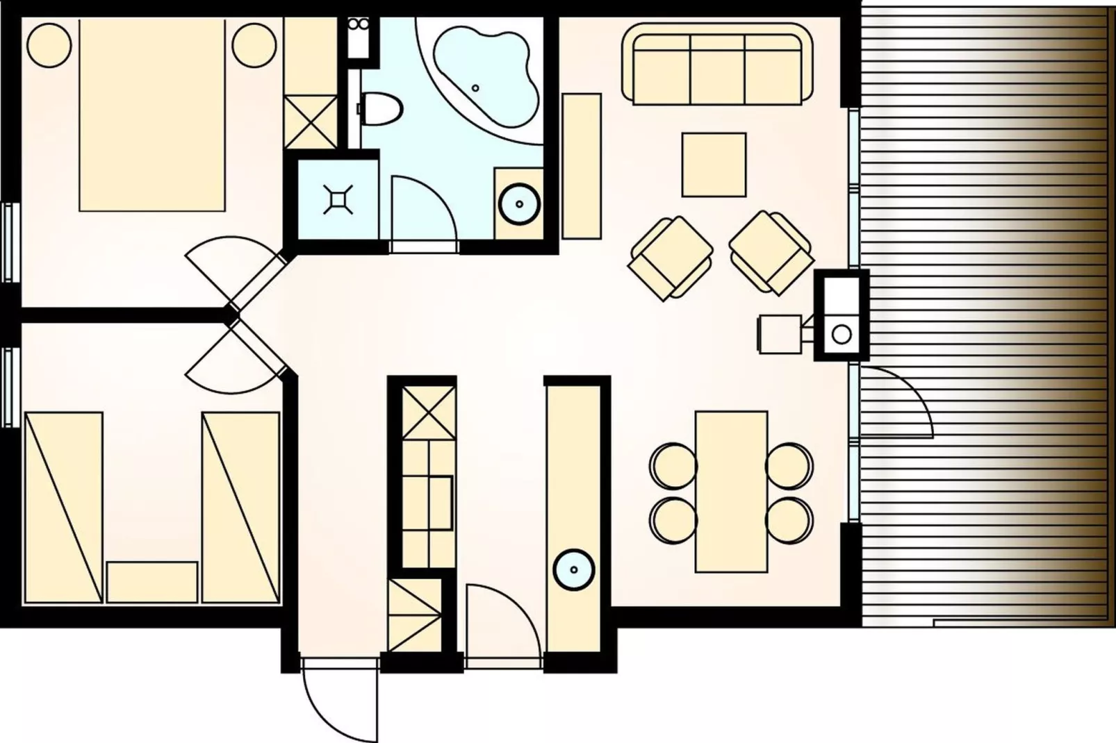 Ferienwohnung Møn im Schlosspark-Plattegrond