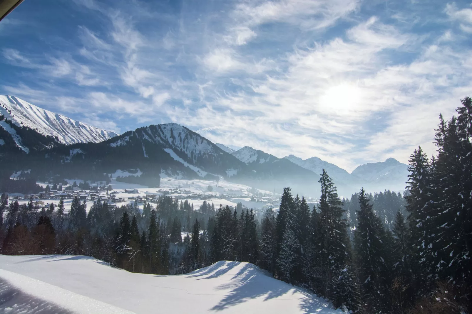 Hiltprands Schwende-Uitzicht winter