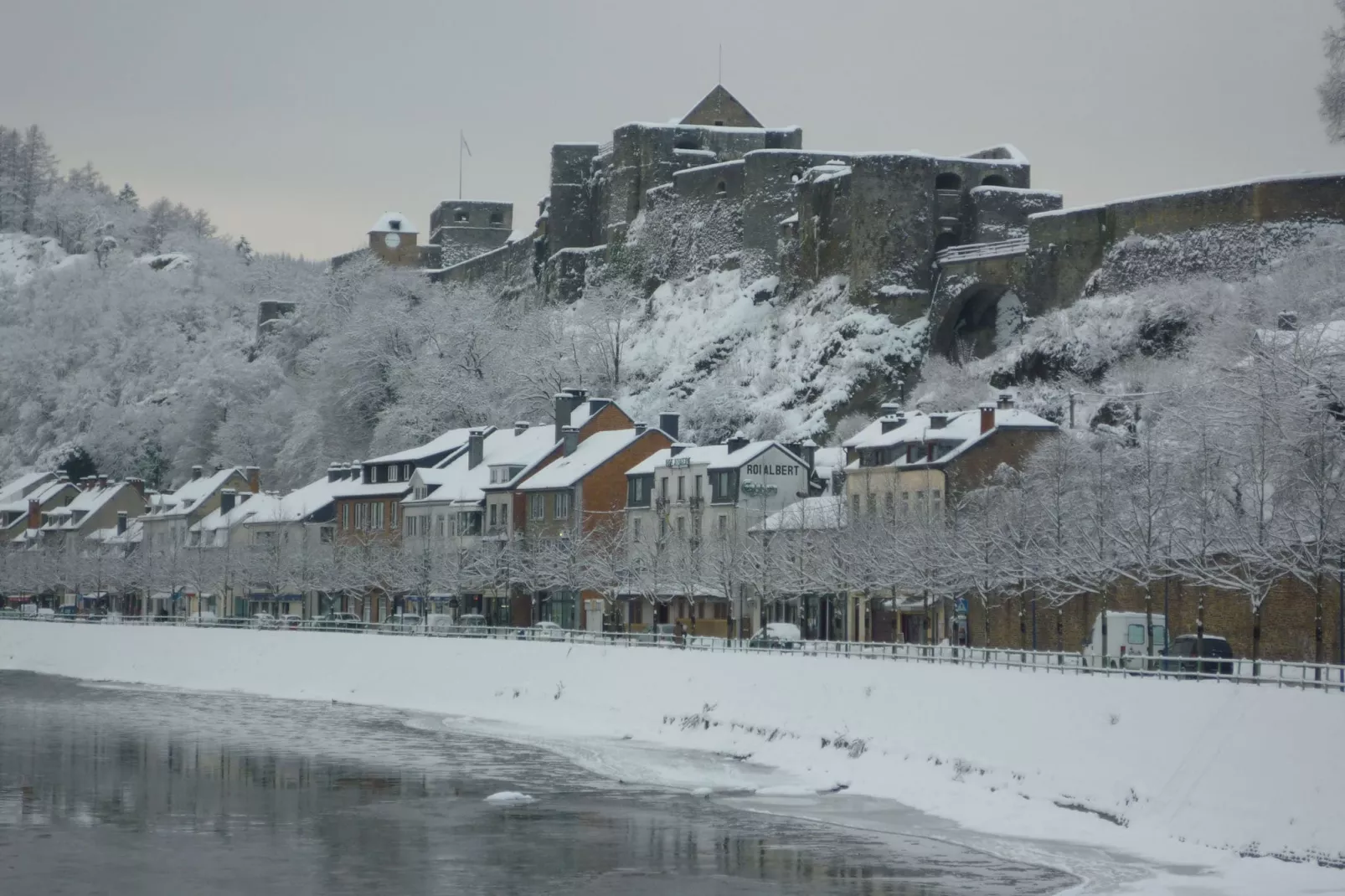 Au pied du château de Bouillon-Tuin winter