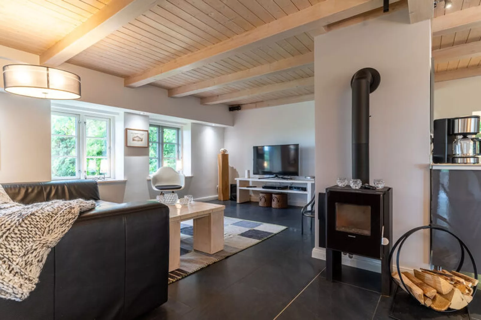 Ferienhaus Hygge Westerhever-Woonkamer