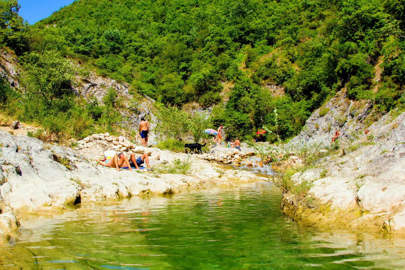 Panorama La Foglia-Gebieden zomer 20km